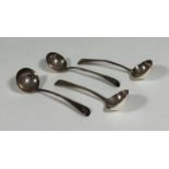 A set of three George III silver sauce ladles, George Smith (III) and William Fearn, London 1787 and