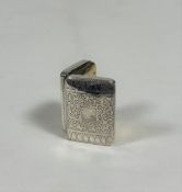 A George III silver vinaigrette, John Shaw, Birmingham 1813, of rectangular form, with punched