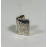 A George III silver vinaigrette, John Shaw, Birmingham 1813, of rectangular form, with punched