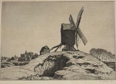 Ian Strang R.E. (British, 1886-1952), Brill Windmill, signed lower right and dated 1926, etching,