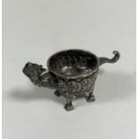 A Norwegian "Dragestil" silver salt, Henrik Moller, Trondheim, early 20th century, modelled as a