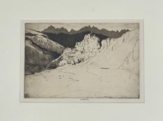 Ernest Lumsden R.E., R.S.A. (1883-1948), Lamayuru (Buddhist monastery in Ladakh, India), signed