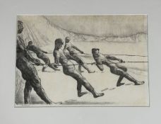 John Copley R.B.A. (British, 1875-1950), Ligurian Fishermen, signed pencil lower left ("John Copley