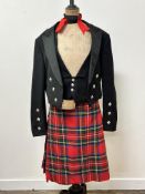 A gentleman's Highland dress outfit, including an Andrew Douglas black pure new wool traditional