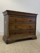 Willis and Gambier, A stained hardwood chest, fitted with a frieze drawer over three long drawers,