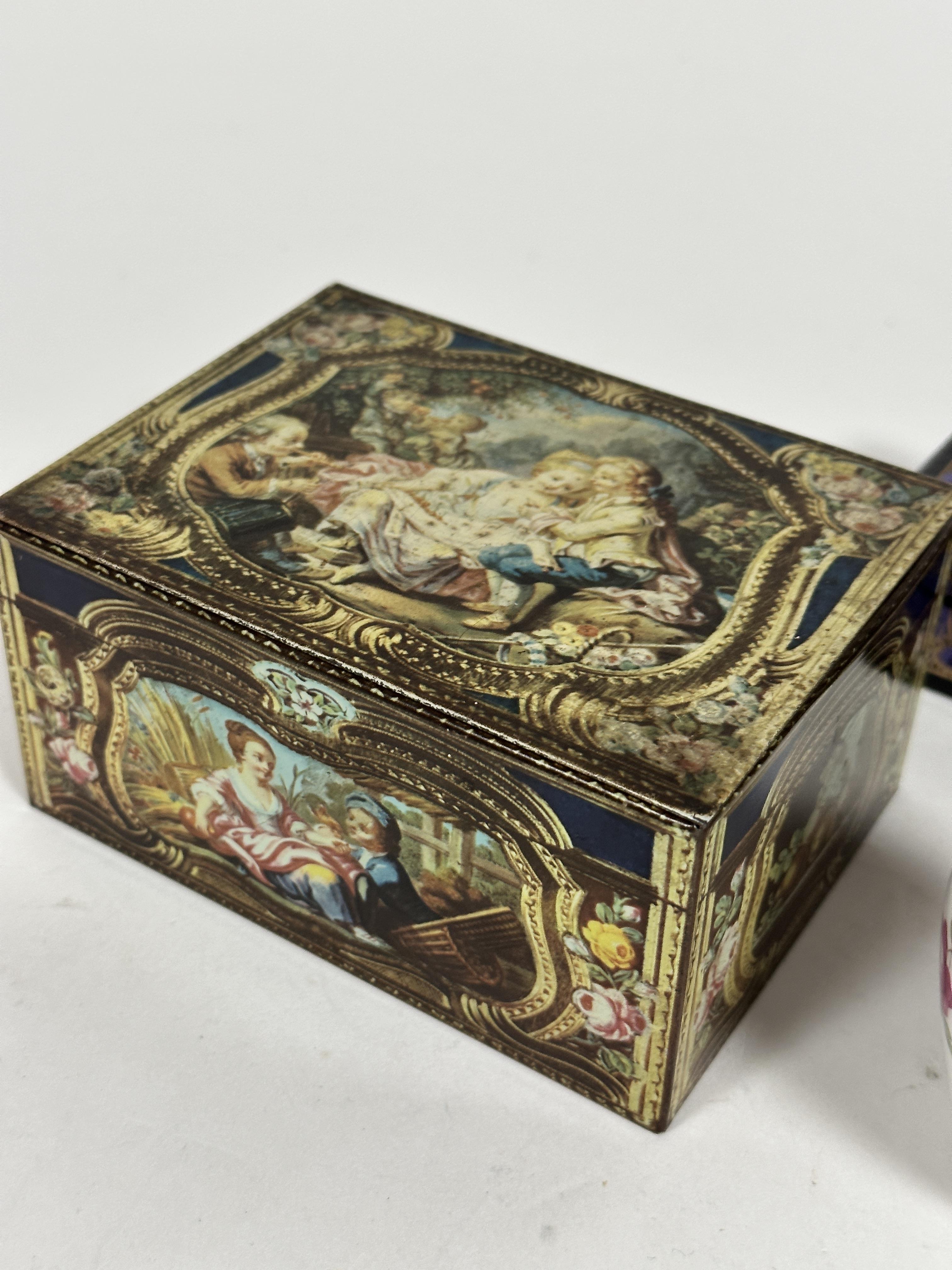 An antique Kemps chocolate biscuit and Barker & Dobson chocolate after tin box decorated with with - Image 2 of 3