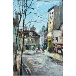 Marius Girard, 1926/7, Paris Street Scene with Views of Monmartre, oil on canvas, signed bottom