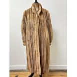 A Revillon of Paris, London and New York, lady's full length ranch mink fur coat with nero style
