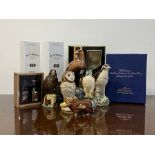 A collection of five Whyte and Mackay novelty whisky decanters by Royal Doulton, each modeled as a