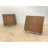 Audio - A pair of Quad ESL 57 electrostatic speakers, with power leads H80cm, W88cm.