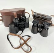A pair of Ross of London field glasses, 8x30, complete with leather case and a pair of adjustable