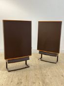 Audio - A pair of Quad ESL 63 electrostatic speakers, each with power lead and stand, in original