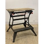 A Black and Decker workmate plus, H79cm, W75cm, D72cm