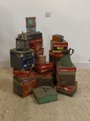 A collection of vintage confectionary tins to include; Middlemass biscuit tins; Huntley and Palmers;