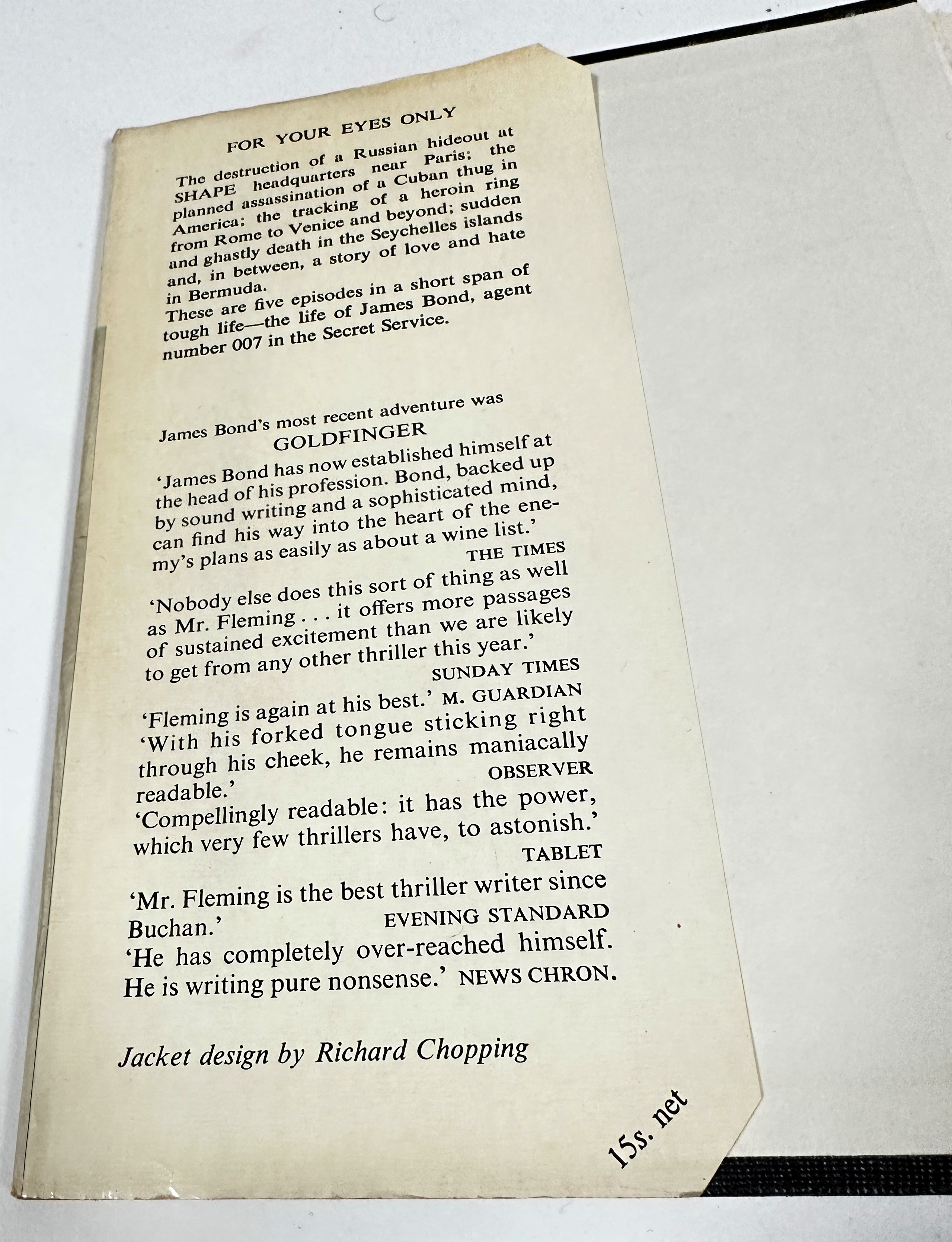 James Bond Interest:- Ian Fleming, For Your Eyes Only, Richard Clay & Co Ltd Suffolk, 1960, complete - Image 2 of 13