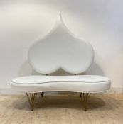 Nicoletta Manzoni for Domusnova, a contemporary Italian sofa, upholstered in faux white leather,