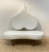 Nicoletta Manzoni for Domusnova, a contemporary Italian sofa, upholstered in faux white leather,