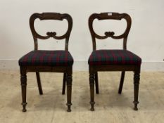 A pair of Victorian scumbled beech dining chairs
