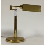 A late 20th century brass articulating desk lamp H44cm
