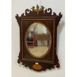 An Edwardian parcel gilt mahogany framed wall hanging mirror in the Neoclassical taste 85cm x 59cm