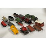 Model railway interest - Three Hornby '0' gauge clockwork locomotives, a quantity of tenders,