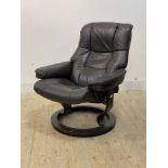 Ekornes, a Stressless leather upholstered reclining chair H104cm