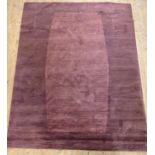 A contemporary purple ground rug (A/F) 365cm x 274cm