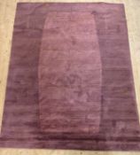 A contemporary purple ground rug (A/F) 365cm x 274cm