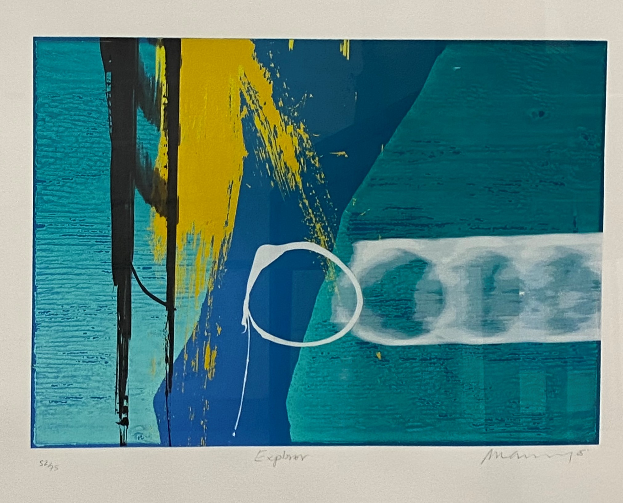 Neil Canning (British Contemporary) Explorer, a limited edition abstract screen print, in a glazed - Image 3 of 3