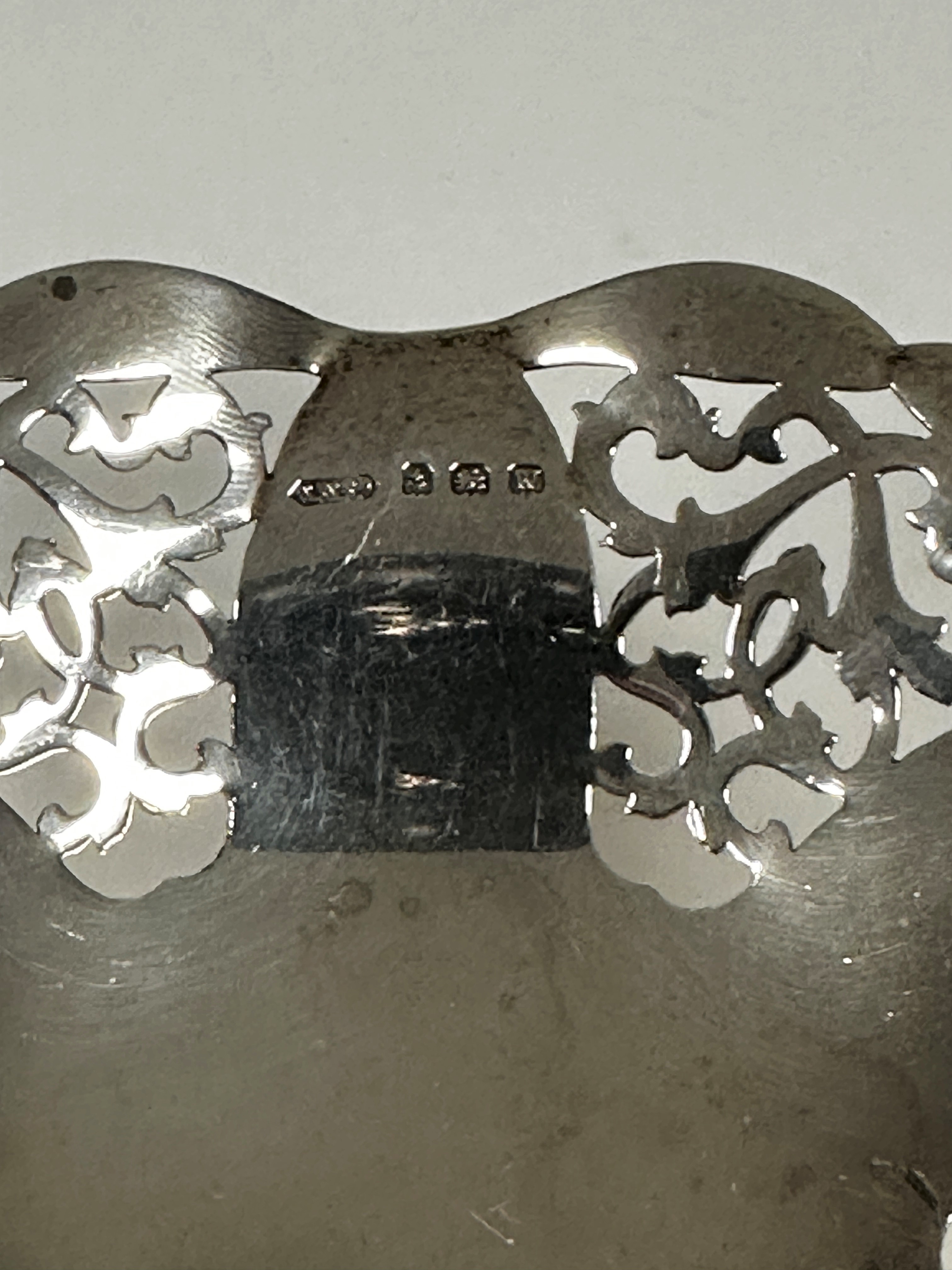 A Birmingham 1946 silver pierced scalloped bonbon dish raised on spreading foot, (h: 6cm x 11. - Image 2 of 3