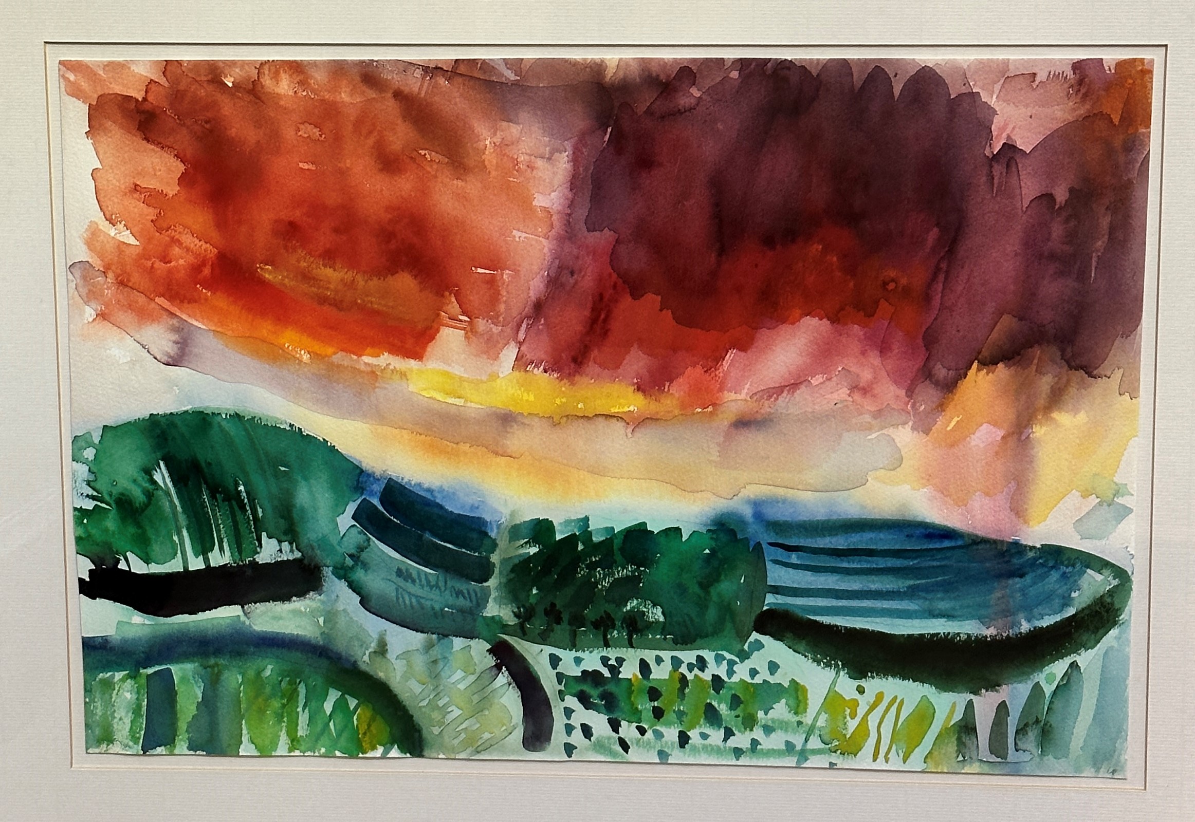 Claudia Petretti, After the Rain, watercolour on paper inscribed verso and signed with initials