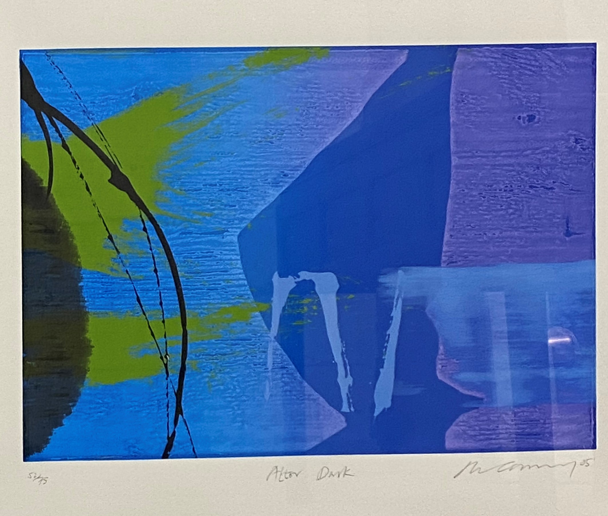 Neil Canning (British Contemporary) Explorer, a limited edition abstract screen print, in a glazed