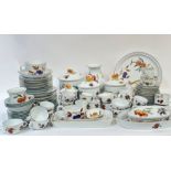 A near complete Royal Worcester Eveshame gold and Eveshame pattern dinner service comprising,