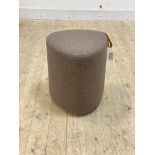 Canscando, a contemporary grey wool upholstered stool H47cm