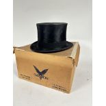 Davidson Ltd Hatters, 14-16 Frederick Street Edinburgh, a gentleman's silk top hat in good