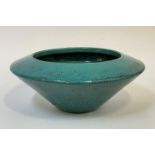 A contemporary blue crystalline glazed basin by Habitat, with stamp to base, H19cm, D46cm.