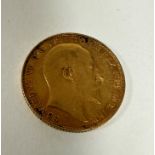 An Edward VII gold sovereign 1909