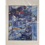 A folder containing twenty large mounted abstract prints