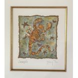 Kerry Jane, Scorpio, photo lithograph, 636/850, signed in pencil, gilt glazed mounted frame, (18cm x