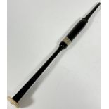 J Robertson of Edinburgh treen white metal mounted chanter with plastic mounted tip, complete with