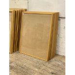 A group of twenty art glass glazed beech wood picture frames, each complete with backing 84cm x