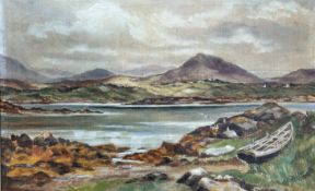 C M Weir, (English), Twelve pins from Connemara, oil on board, signed bottom right, in gilt glazed