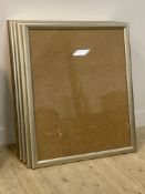 A group of ten art glass glazed silvered picture frames 74cm x 90cm