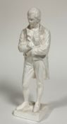 A plaster cast model of a Standing Figure, Robert Burns (33cm x base: 9cm x 8.5cm), no signs of