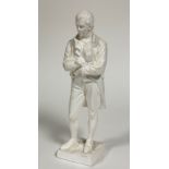 A plaster cast model of a Standing Figure, Robert Burns (33cm x base: 9cm x 8.5cm), no signs of