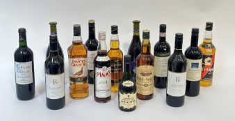 Fourteen bottles comprising one of Antique Safa brandy, Isla Negra Cabernet Sauvignon (2003), two