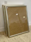 A group of ten art glass glazed silvered picture frames 74cm x 90cm