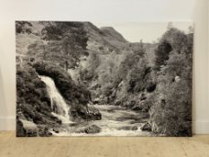 Glyn Satterley (British contemporary) 'River Carron, Glencalvie' large monochromatic photographic