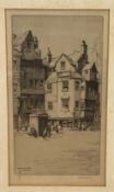 Joseph Simpson (Scottish: 1879 - 1939), John Knox's House, Edinburgh, drypoint, signed bottom right,