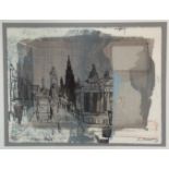 Kelly Stewart (Scottish), Princes Street, silkscreen print 10/15, signed in pencil bottom right,